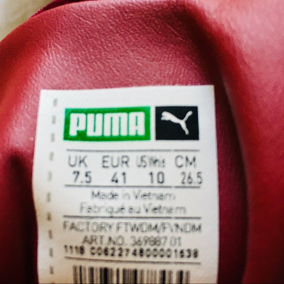 Puma Luxury Wine Velvet Creeper NEW Sneaker Shoes - Picture 9 of 9